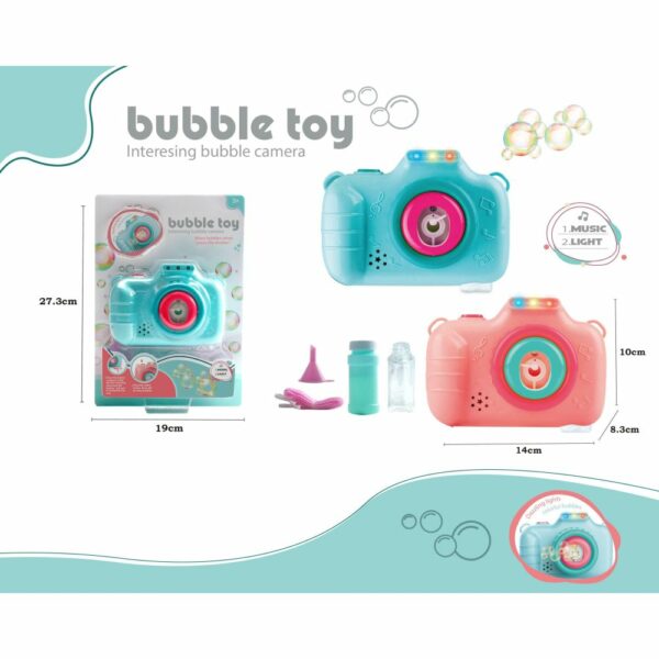 Cámara de fotos con burbujas