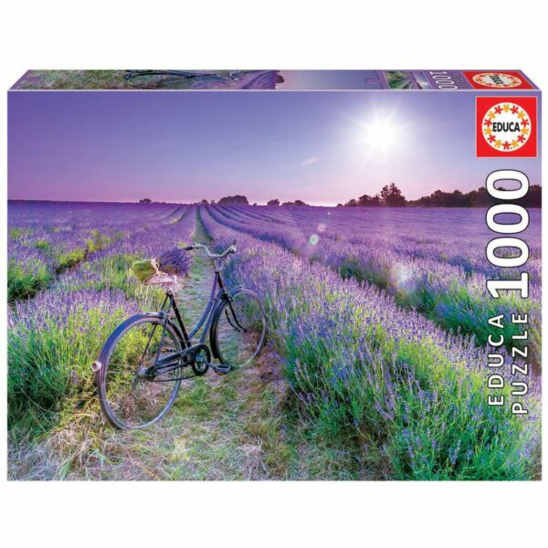 Puzle 1000 Bicicleta al camp de lavanda