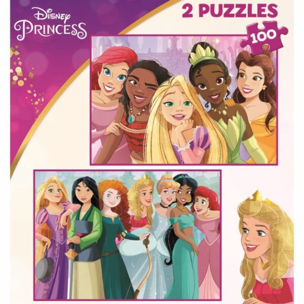Puzle 2x100 Princeses Disney - Imatge 2