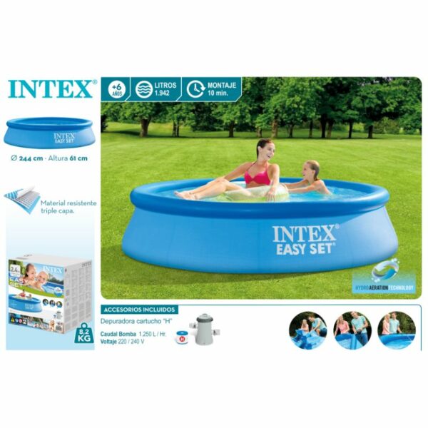 Piscina inflable 244x61 amb depuradora.