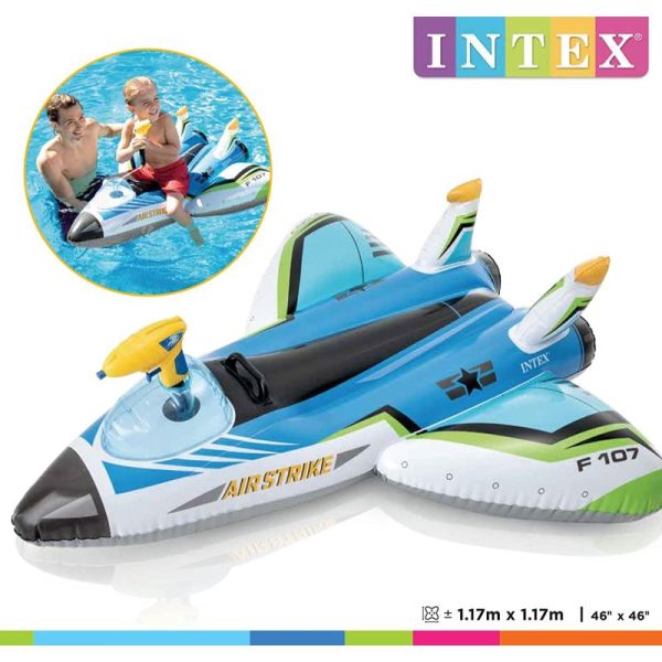 Avión hinchable con pistola de agua