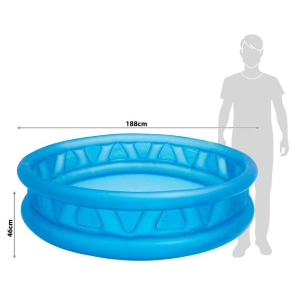 Piscina inflable rodona blava. - Imatge 4