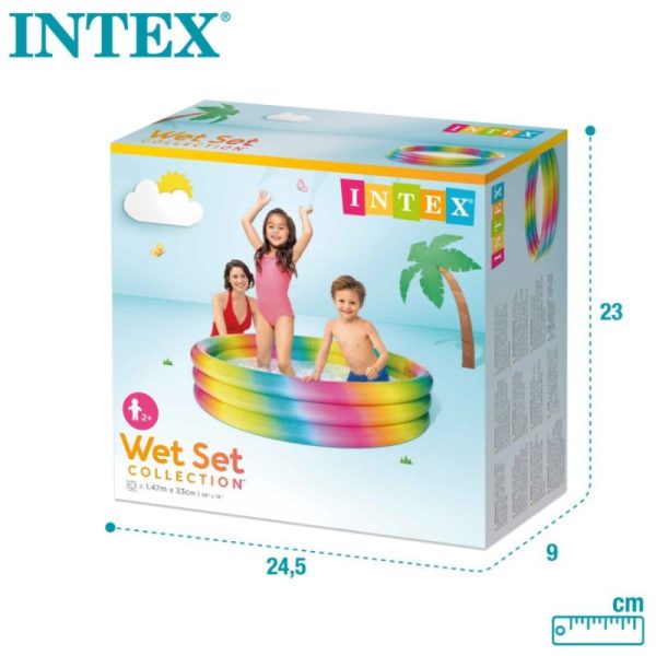 Piscina inflable infantil multicolor. - Imatge 3