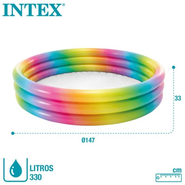 Piscina inflable infantil multicolor. - Imatge 4