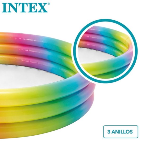Piscina inflable infantil multicolor. - Imatge 7