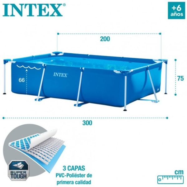 Piscina desmuntable 300x200x75 cm sense depuradora. - Imatge 3