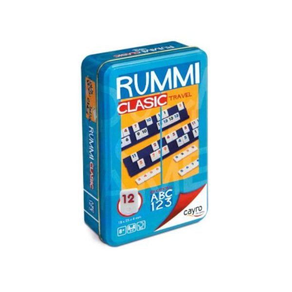 Rummi de viatge amb caixa metàl·lica
