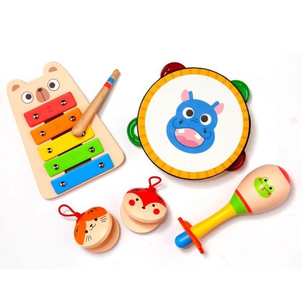 Set musical amb instruments de fusta. - Imatge 2