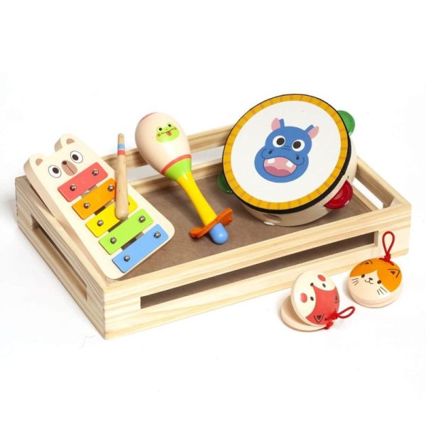 Set musical amb instruments de fusta. - Imatge 3