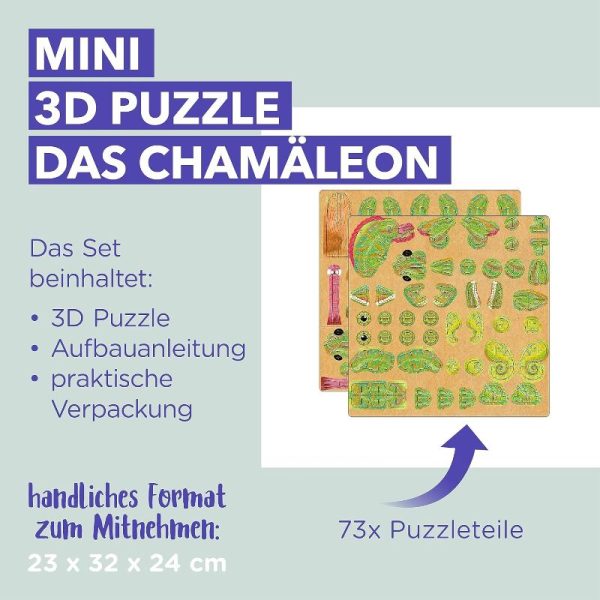 Mini puzle 3D Camaleó - Imatge 3