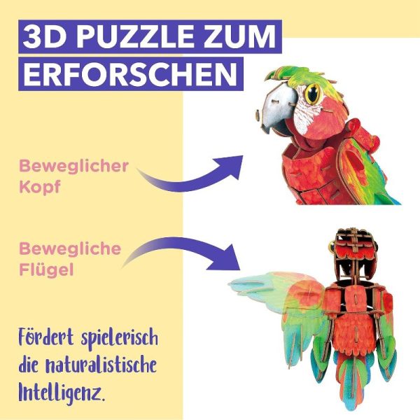 Mini puzle 3D Lloro - Imatge 4