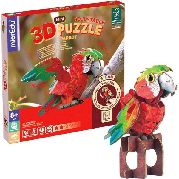 Mini puzle 3D Lloro