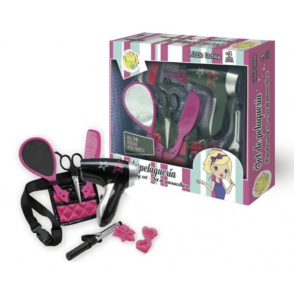 Juego de peluquería con secador de pelo