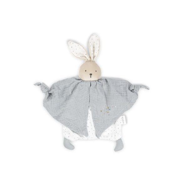 Doudou algodón orgánico conejito gris