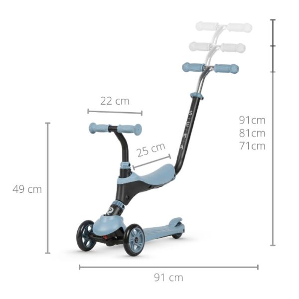 Patinet Evolutiu Qplay Sema blau 5 en 1 - Imatge 8