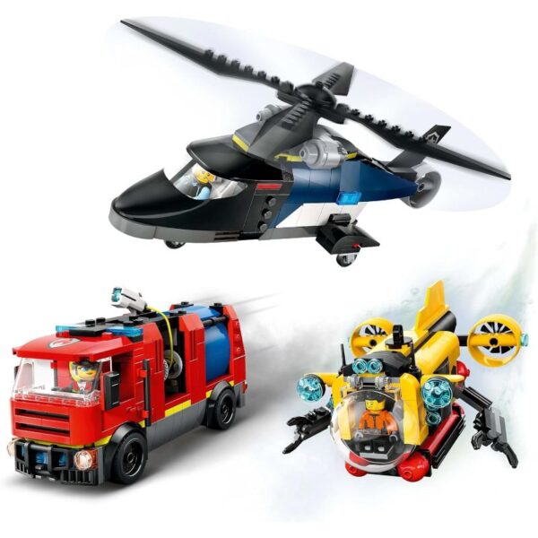 Helicóptero, Camión de Bomberos y Submarino 60462 - Imagen 5