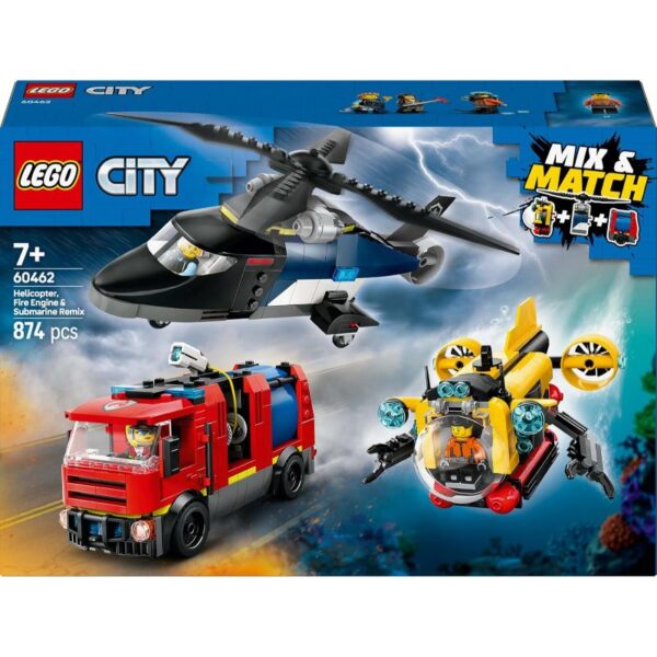 Helicóptero, Camión de Bomberos y Submarino 60462 - Imagen 4
