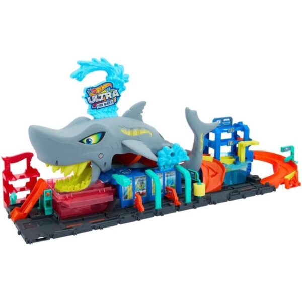 Hot Wheels City Ultra Shark Car Wash - Imagen 2
