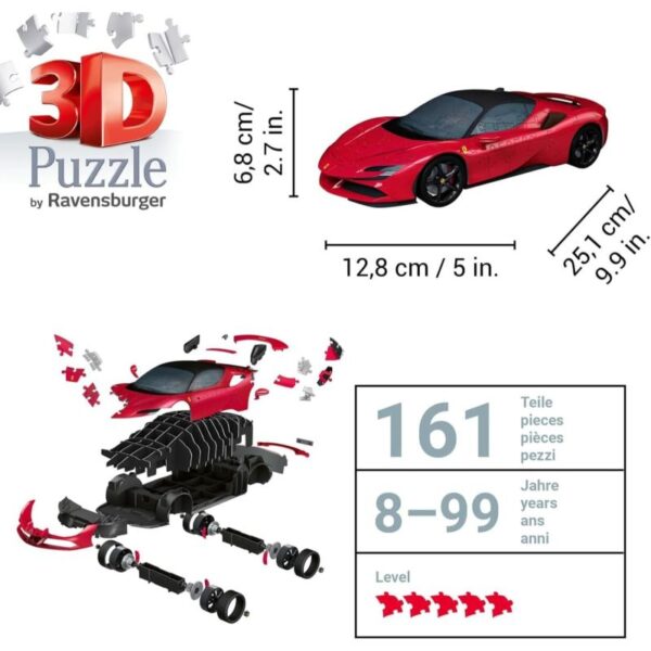 Ferrari SF90 Stradale Puzle 3D - Imatge 2