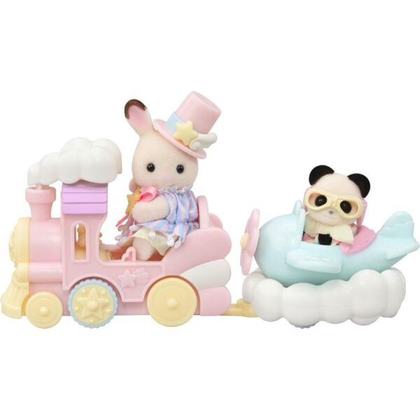 Crème y Erin en tren i avión - Sylvanian Families - Imagen 6