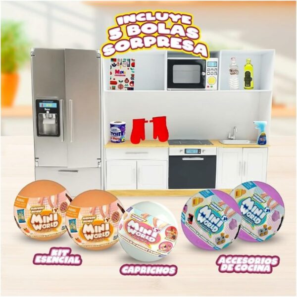 MINI WORLD PLAYSET COCINA CON 5 BOLAS