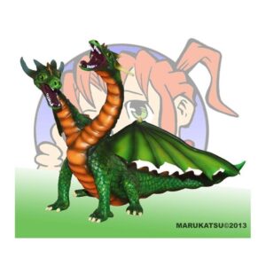 Figura Drac de dos caps verd