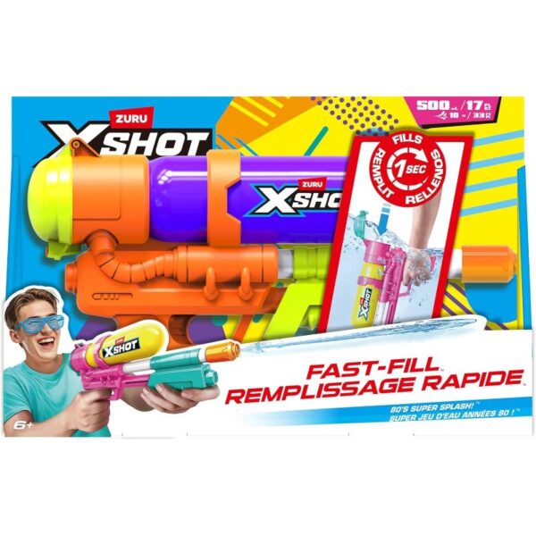 Pistola de agua X-shot Fast Fill 80's
